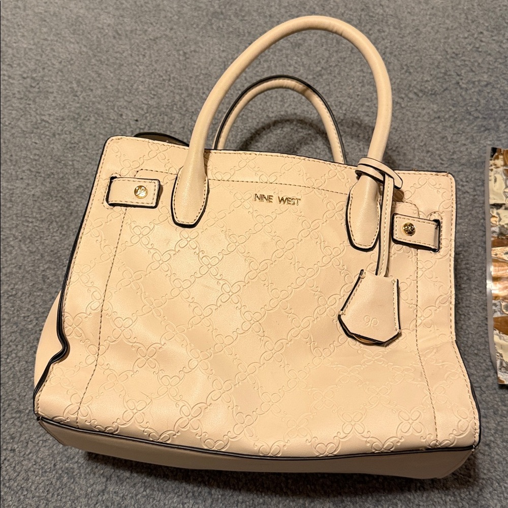 Nine West Beige Satchel Bag  or crossbody bag